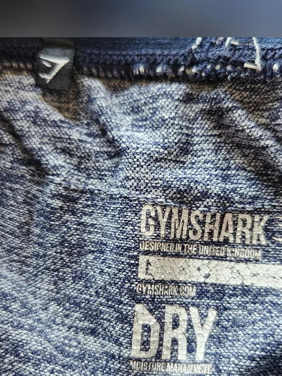 Gymshark "Flex Legging V3" Blue Marl Light Grey #GLLG015-SBM | Women's Size L - Picture 4 of 8